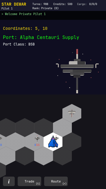 Docking and trading at a port
